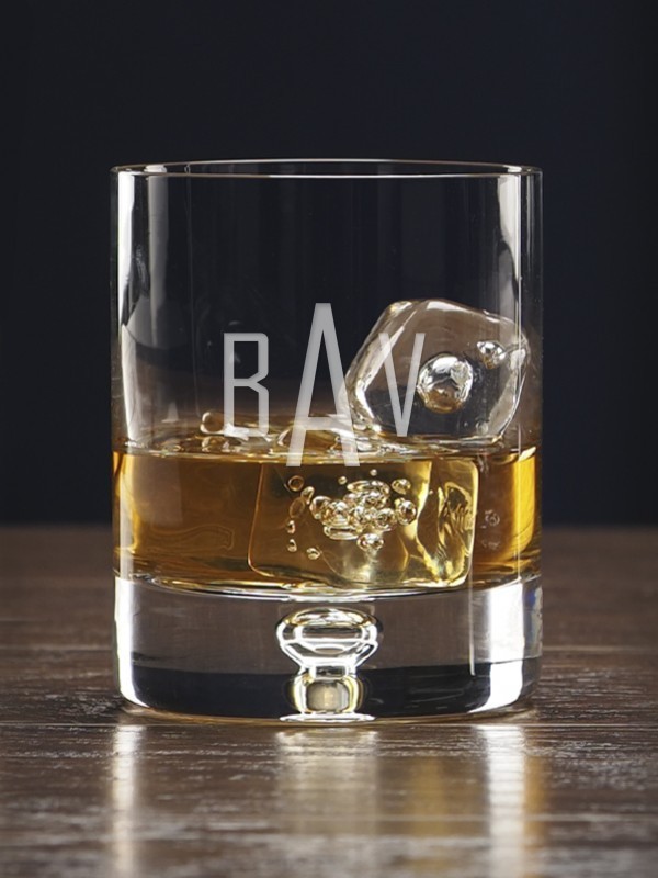 Deluxe On The Rocks | Free Monogram & Custom Text | Bar & Vine